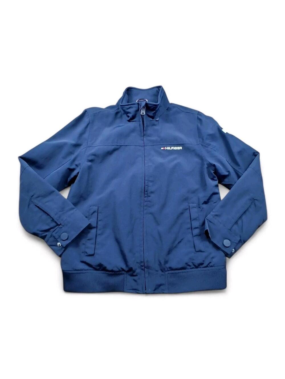 Tommy Hilfiger Jacket Boys Medium 8-10y Navy Embroidered logo Packable hood